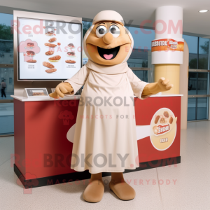 Beige Currywurst mascotte...