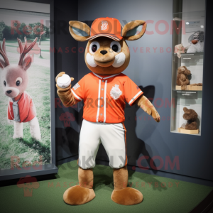 nan Deer mascot costume character dressed with a Baseball Tee and Handbags