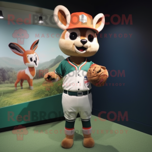 nan Deer mascot costume character dressed with a Baseball Tee and Handbags