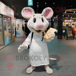 Cream Mouse maskot kostym...