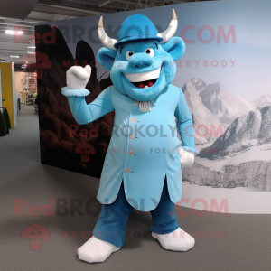 Sky Blue Minotaur mascotte...