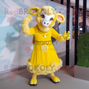 Citroengeel Ram mascotte...