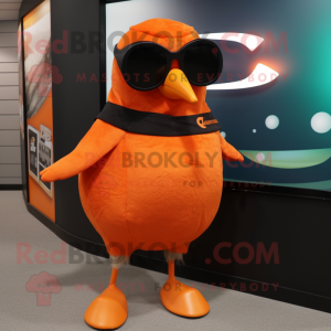 Oransje Blackbird maskot...
