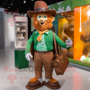 Brun Leprechaun Hat maskot...