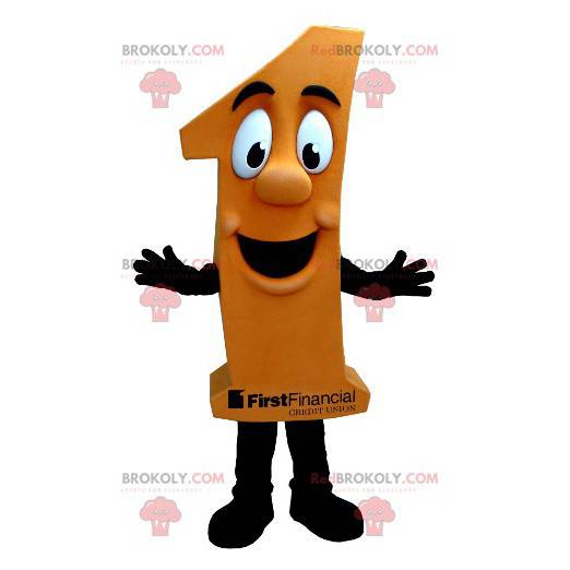 Mascotte du chiffre un orange - Redbrokoly.com