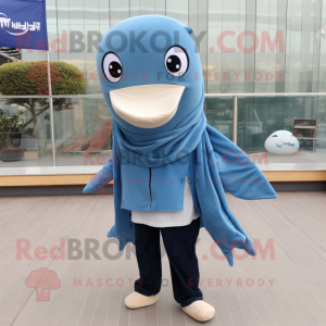 Beige Blue Whale mascotte...