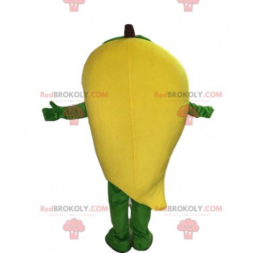 Mascotte reuze mango, geel exotisch fruit kostuum -