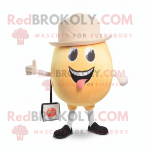 Beige Grapefrugt maskot...