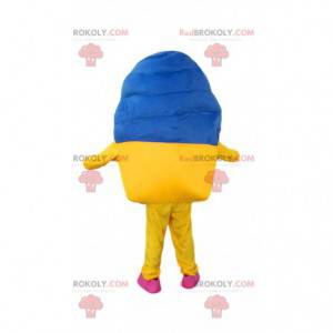 Giant ice cream pot mascot, colorful ice cream mascot -