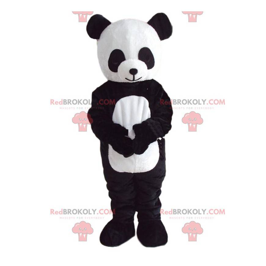 Black and white panda mascot, Asian teddy bear costume -