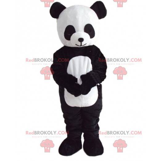 Mascotte de panda noir et blanc, costume de nounours d'Asie -