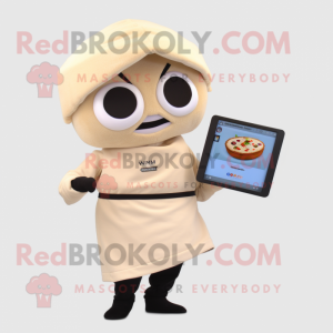 Beige Sushi maskot kostume...