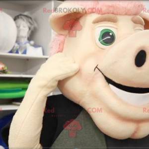 Mascote porco rosa - Redbrokoly.com