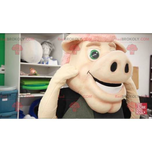 Mascote porco rosa - Redbrokoly.com