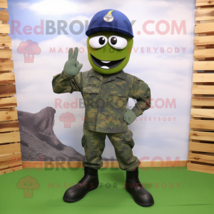 Oliven Navy Soldier maskot...