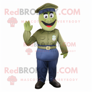 Olive Navy Soldier mascotte...