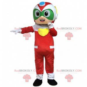 Mascotte d'astronaute, costume de pilote de courses -