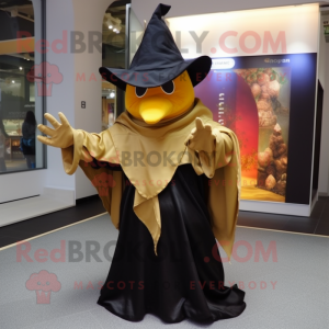 Gold Witch S Hat maskot...