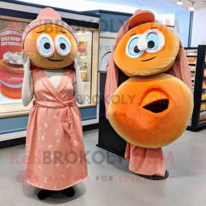 Peach Bagels maskot kostume...
