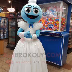 Blue Gumball Machine maskot...