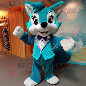 Turkis Fox maskot kostume...