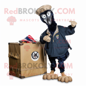 Navy Emu mascotte kostuum...