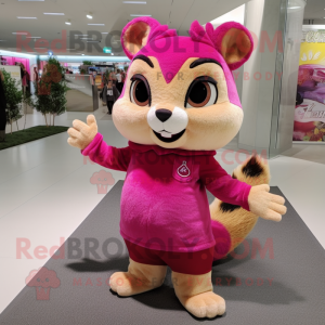 Magenta Chipmunk maskot...