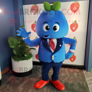 Blue Strawberry mascotte...