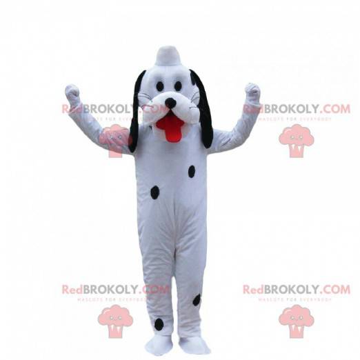 Vit hundmaskot, dalmatiner, Pluto-kostym - Redbrokoly.com
