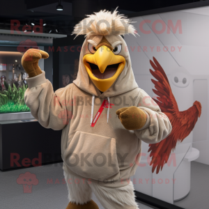 Tan Rooster mascotte...