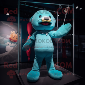 Personagem de mascote Teal...