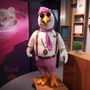 Pink Pigeon maskot drakt...