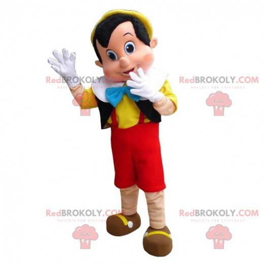 Mascotte Pinocchio, famoso burattino dei cartoni animati Disney