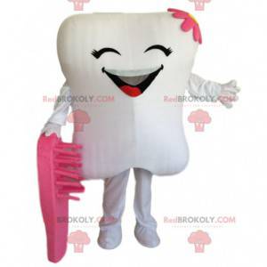 Mascotte gigantische witte tand, tandkostuum - Redbrokoly.com