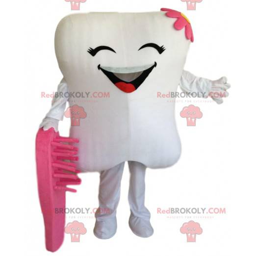 Mascota de diente blanco gigante, disfraz de diente -