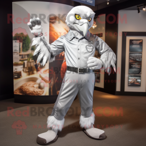 Silver Hawk maskot kostume...