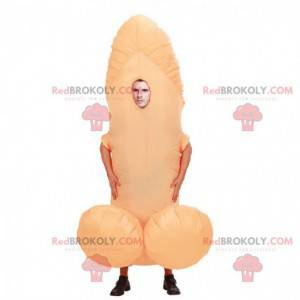 Mascotte de pénis géant, costume de phallus rose -