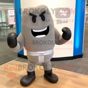 Gray Boxing Glove mascotte...