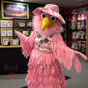 Pink Haast S Eagle maskot...