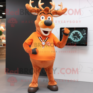 Orange Elk mascotte kostuum...