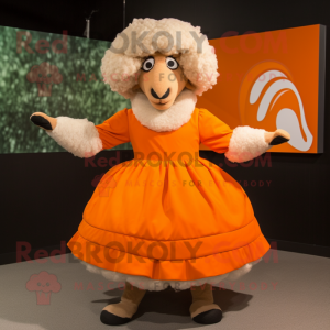 Oransje Merino Sau maskot...