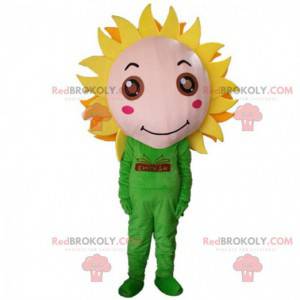 Gigante mascotte fiore giallo, costume fiore di girasole -