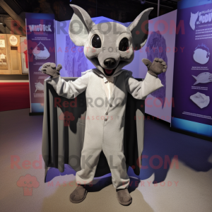 Silver Bat mascotte kostuum...