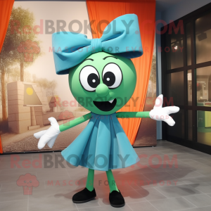 Olive Ray mascot costume character dressed with a Culottes and Bow ties