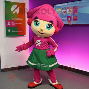Magenta irsk flag maskot...