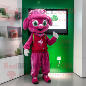 Magenta irsk flag maskot...