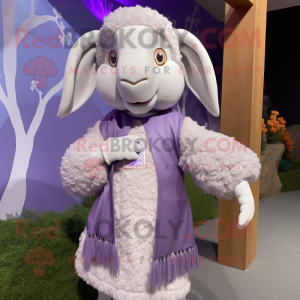 Lavender Ram maskot kostume...