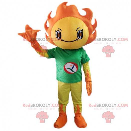 Yellow and orange sun suit with a green t-shirt - Redbrokoly.com