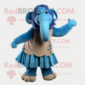 Blaues Mammut Maskottchen...