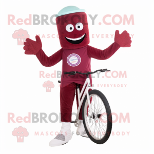 Maroon Unicyclist mascotte...